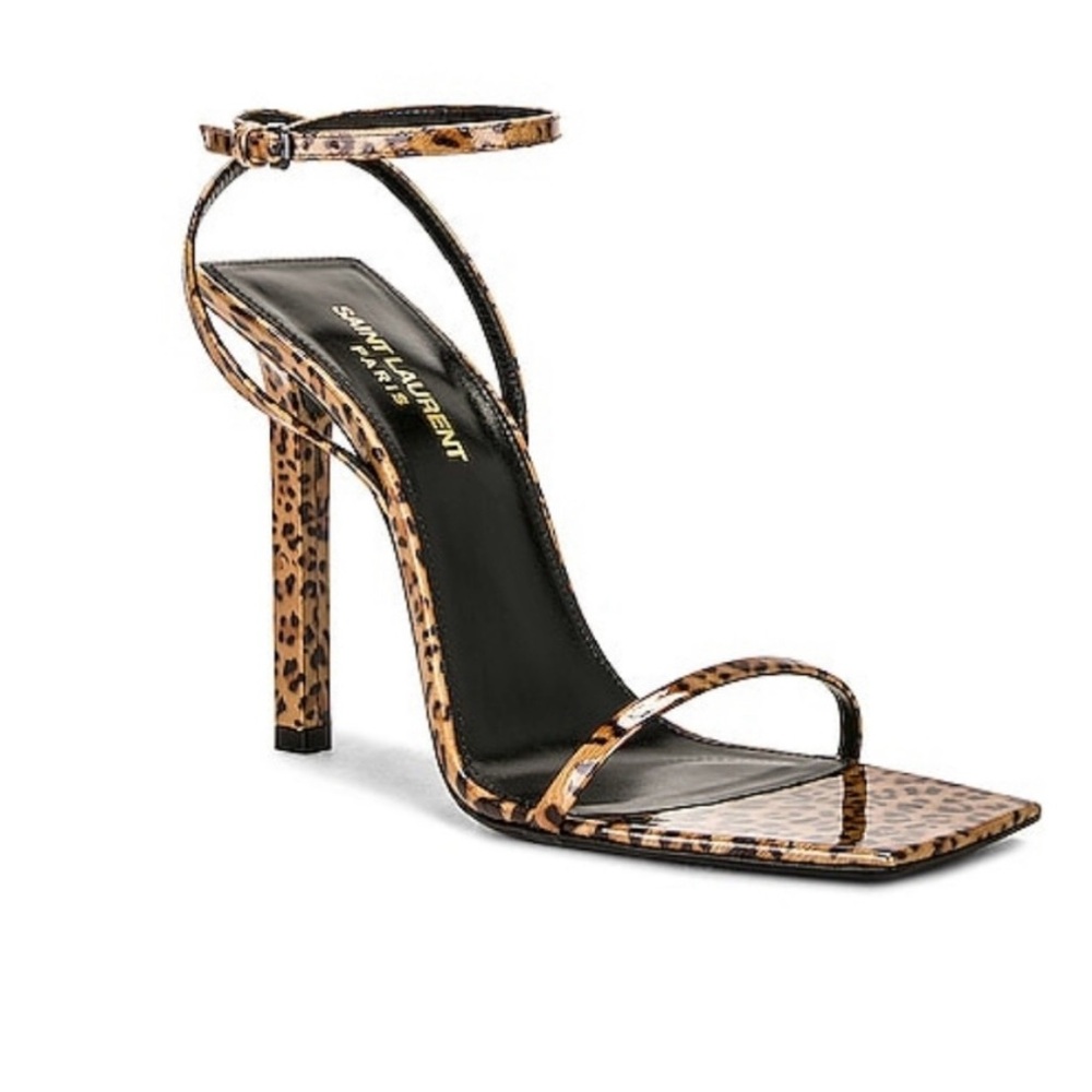 Saint Laurent Animal Print Pam Sandals